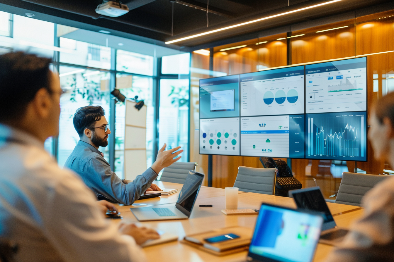 Product demo meeting with sales engineer presenting ARGUS dashboard